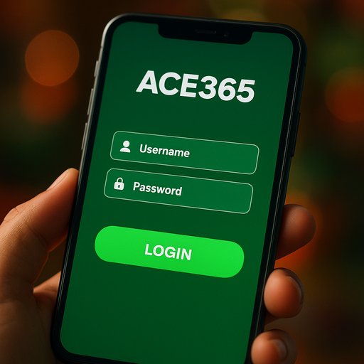 ACE365 login screen on mobile with green action button