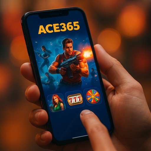 ACE365 live game lobby on smartphone with action