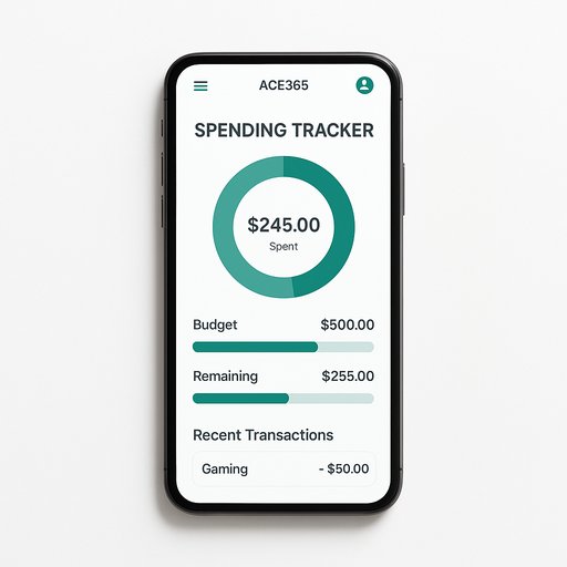 ACE365 spending tracker screen